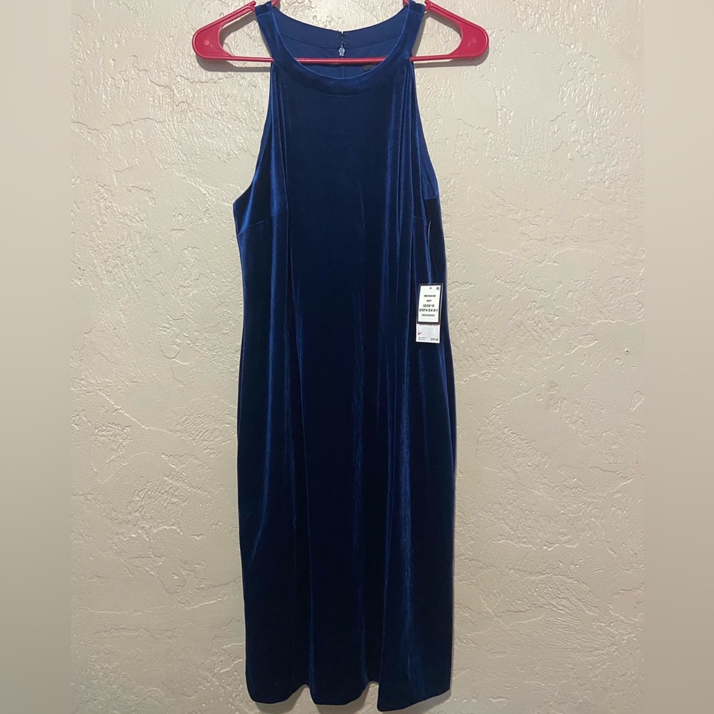 Nine West Blue Velvet Dress size 10